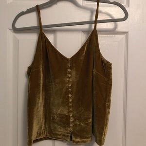 Madewell Button Down Velvet Camisole